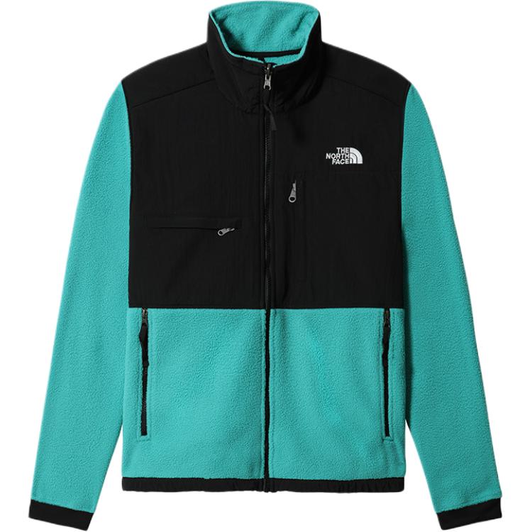 TNF Logo Patchwork Stand Collar Jacket Light Blue NF0A4QYJ-ZCV