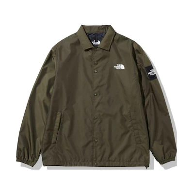 TNF Logo Polo Collar Long Sleeve Jacket Green NP72130-NT