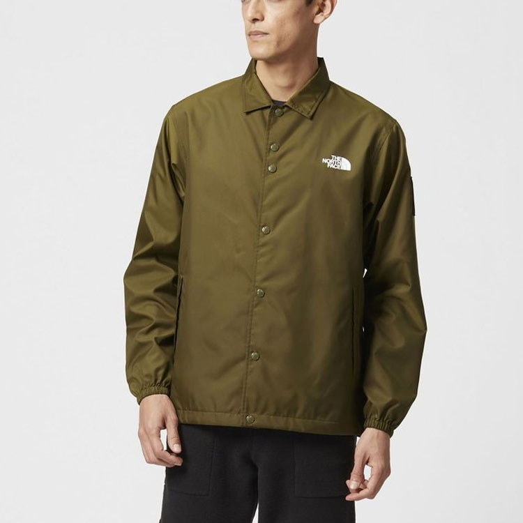 TNF Logo Polo Collar Long Sleeve Jacket Green NP72130-NT 圖 3