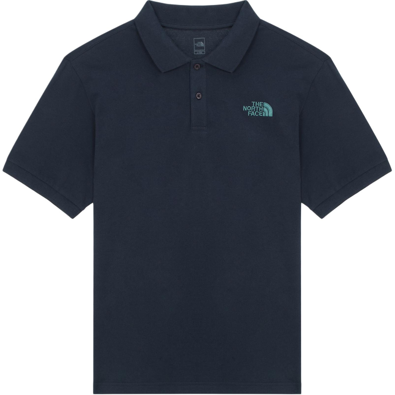 The North Face Logo Polo Shirt Short Sleeve Navy Blue NT7PR10B