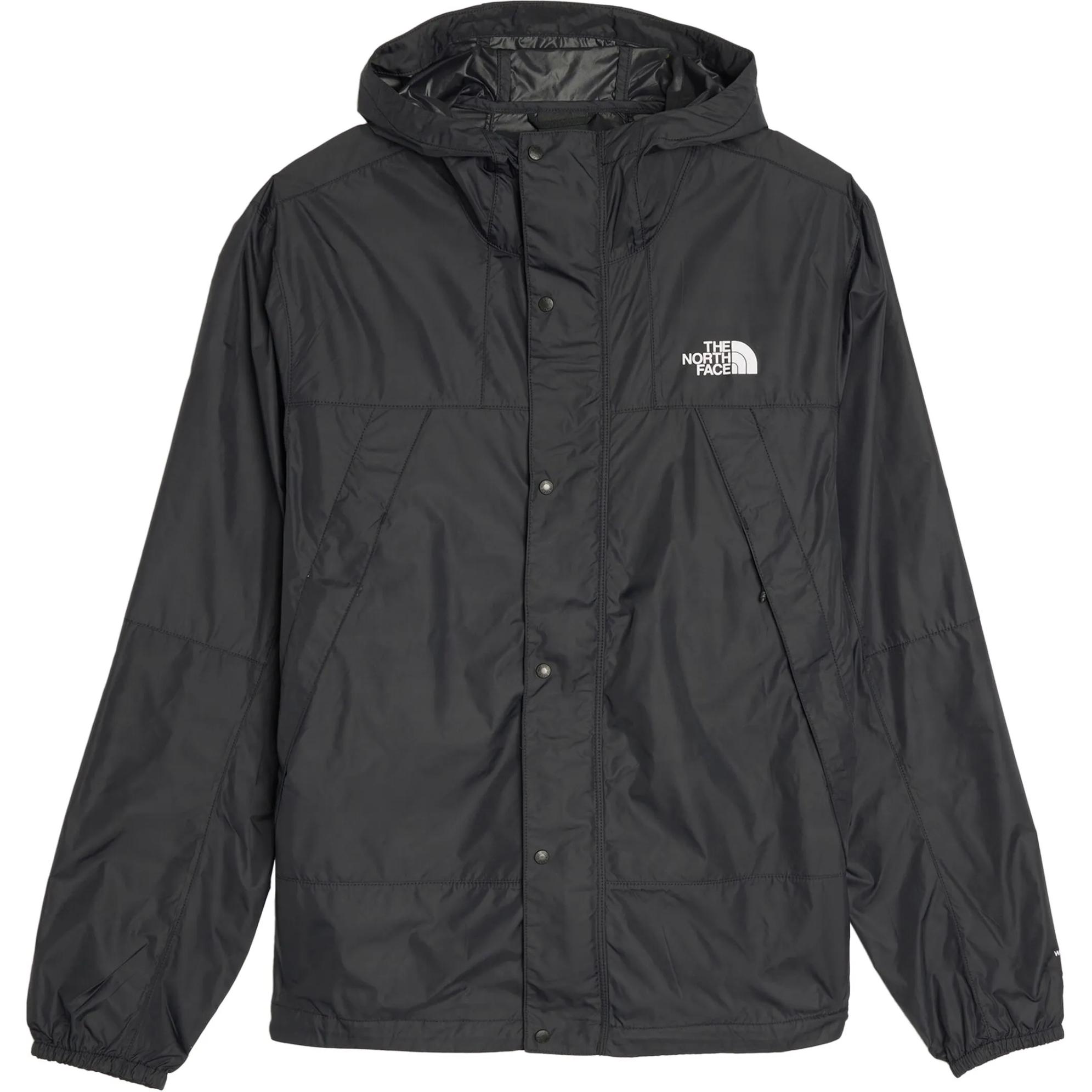 TNF Logo Print Black Hooded Jacket for Men NF0A8B5J-JK3