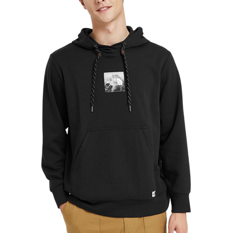 TNF Logo Print Black Pullover Hoodie Unisex NF0A3VTH-JK3