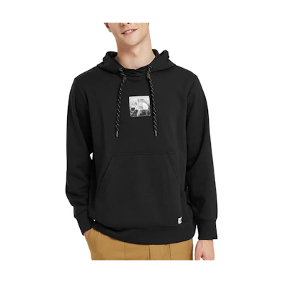 TNF Logo Print Black Pullover Hoodie Unisex NF0A3VTH-JK3