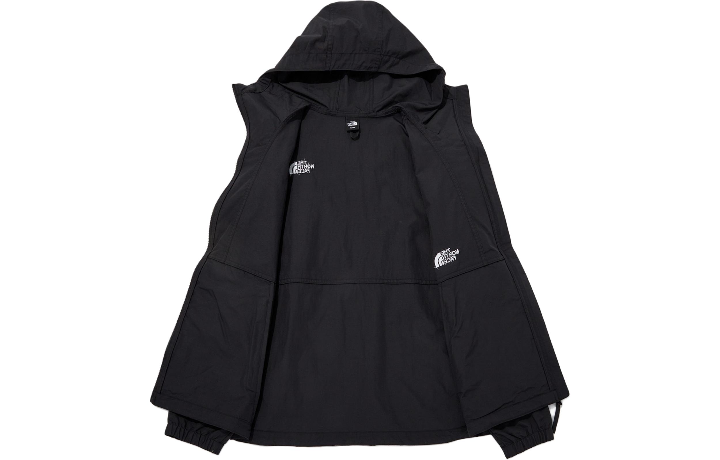 TNF Logo Print Black Zip-Up Hoodie Jacket Unisex Casual Wear NJ3BQ01A 圖 4