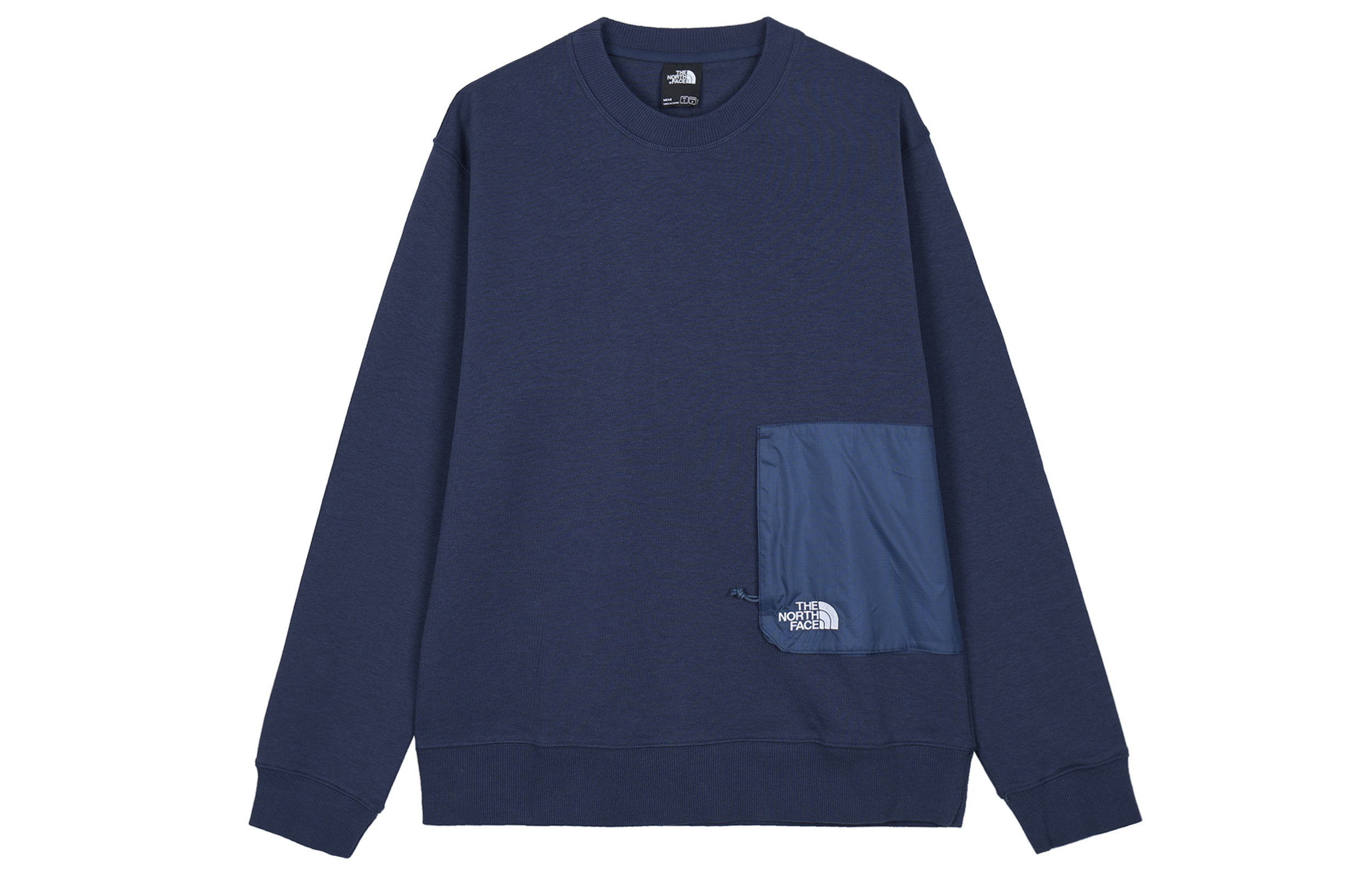 TNF Logo Print Blue Crewneck Long-Sleeve Sweatshirt NF0A7QT2-8K2