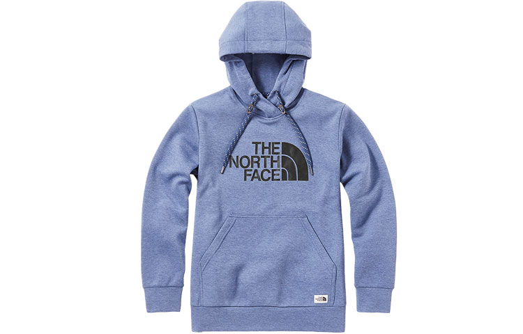 TNF Logo Print Blue Pullover Hoodie - Unisex Casual Wear NF0A3VTH-HKW