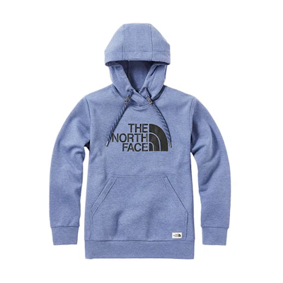 TNF Logo Print Blue Pullover Hoodie - Unisex Casual Wear NF0A3VTH-HKW