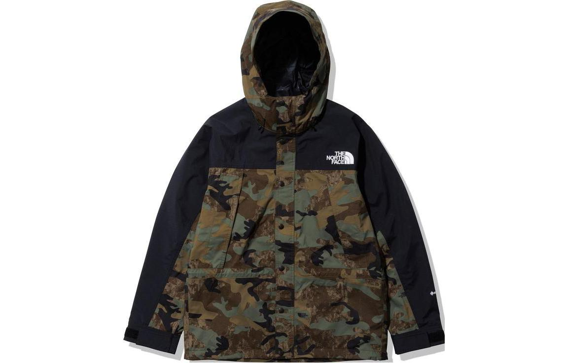 TNF Logo Print Camo Hoodie Jacket - Black Camo NP62237