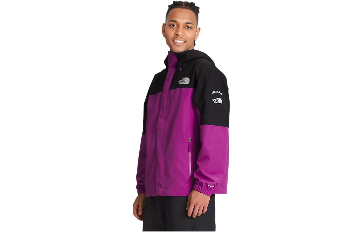 TNF Logo Print Casual Jacket Black Purple NF0A7ZZ4-LV1