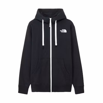 TNF Logo Print Color-Block Zip Hoodie Jacket Black NT12442-K