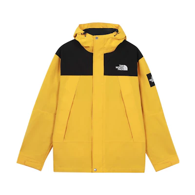 TNF Logo Print Colorblock Hoodie Jacket Unisex Yellow NI3BN54O