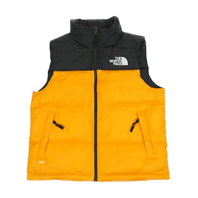 TNF Logo Print Colorblock Puffer Vest Summit Gold NF0A3JQQ-ZU3