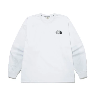 TNF Logo Print Colorblock Pullover Sweatshirt White Unisex NM5MM04M