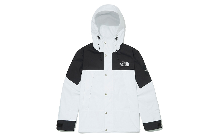 The North Face Logo Print Colorblock Waterproof Jacket Unisex White NJ4HM02K