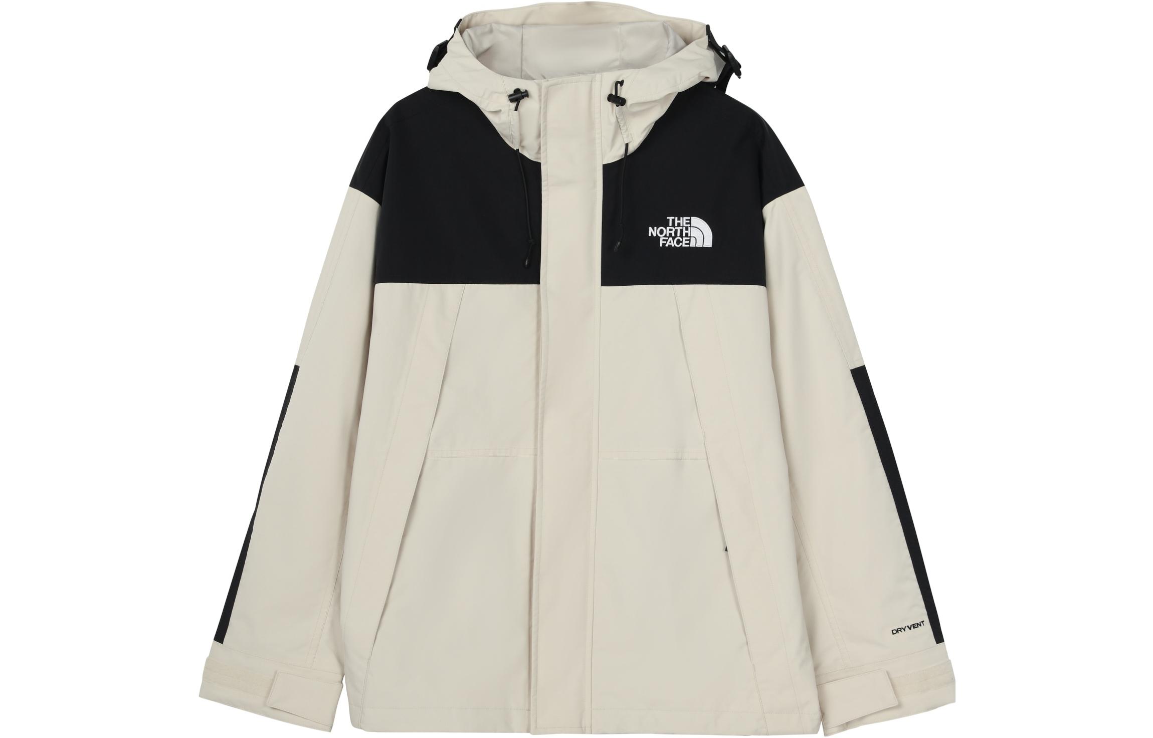 TNF Logo Print Colorblock Waterproof Jacket Cream Unisex Fall NJ2HN19B