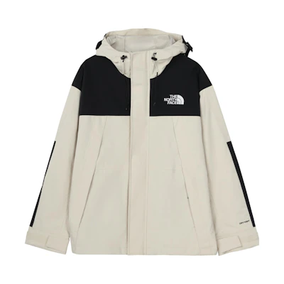 TNF Logo Print Colorblock Waterproof Jacket Cream Unisex Fall NJ2HN19B