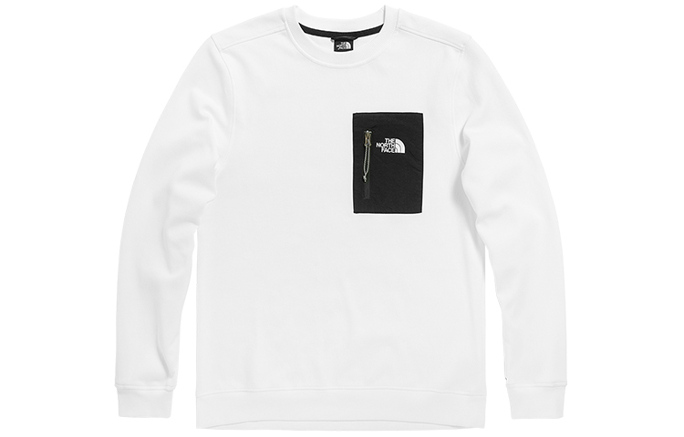 TNF Logo Print Crewneck Knit Sweater White NF0A5316-FN4