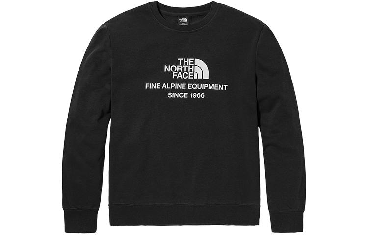 TNF Logo Print Crewneck Knit Sweatshirt Unisex Black NF0A7WAM-JK3