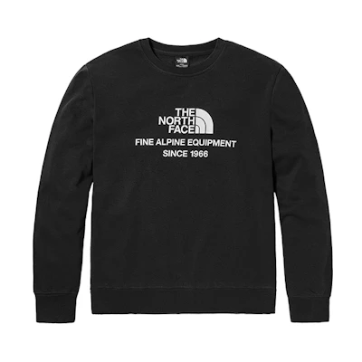 TNF Logo Print Crewneck Knit Sweatshirt Unisex Black NF0A7WAM-JK3