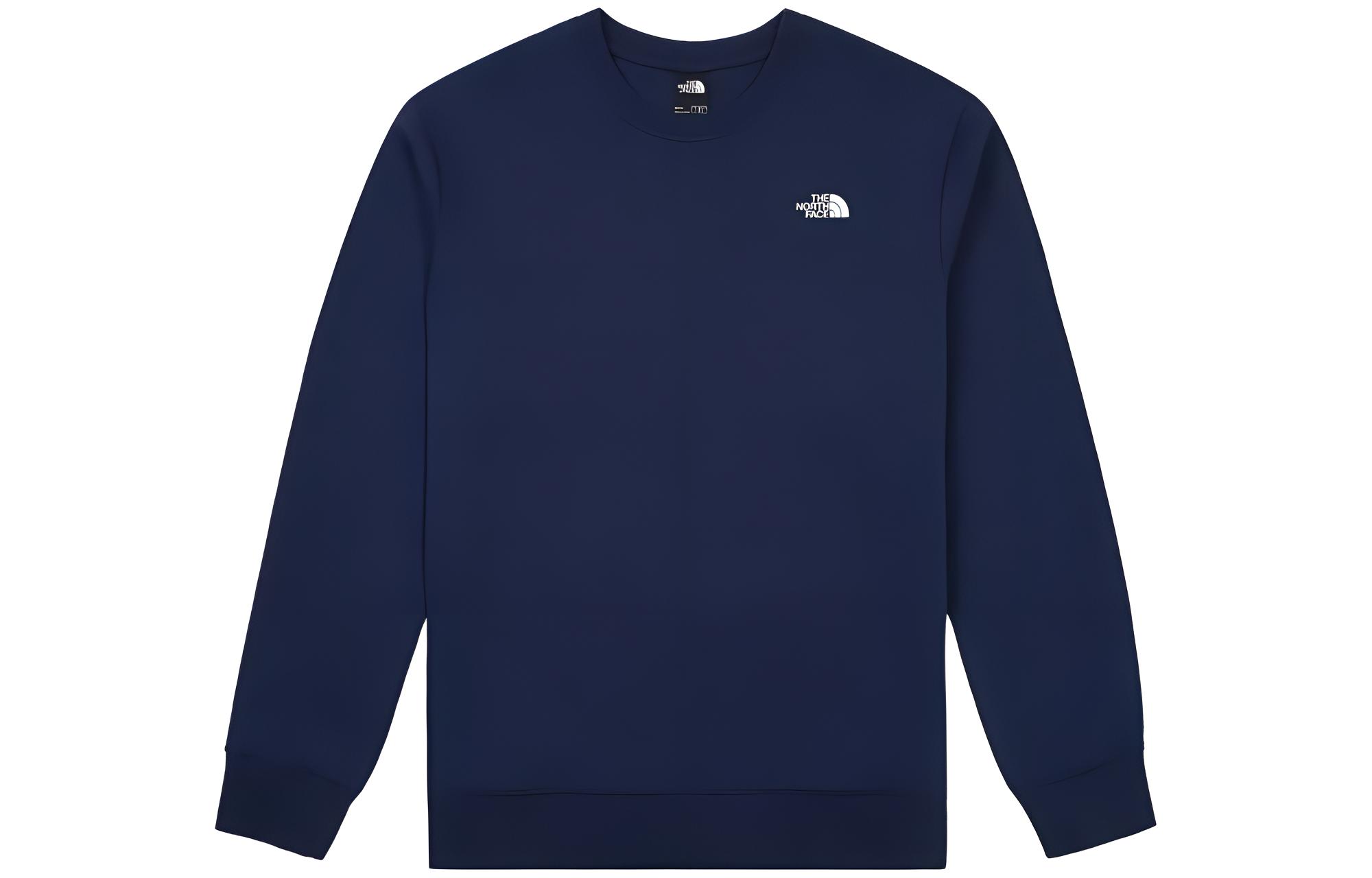 TNF Logo Print Crewneck Long-Sleeve Sweatshirt Blue - NF0A86PY-8K2