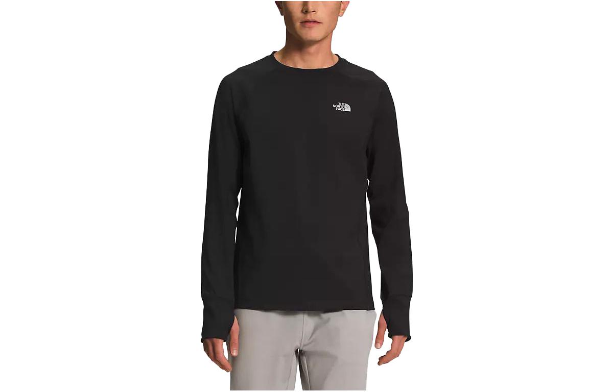 TNF Logo Print Crewneck Long-Sleeve T-Shirt NF0A7WQS-JK3