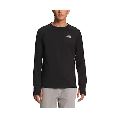 TNF Logo Print Crewneck Long-Sleeve T-Shirt NF0A7WQS-JK3