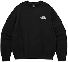 The North Face Logo Print Crewneck Pullover Loose Fit Sweatshirt Black Mens NM5MQ03A The North Face Logo Print Crewneck Pullover Loose Fit Sweatshirt Black Mens NM5MQ03A
