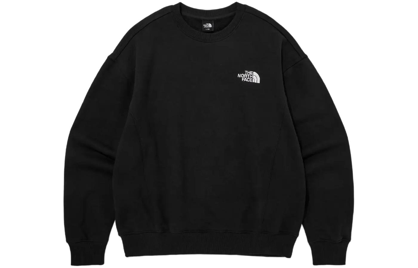 Order The North Face 男款黑色標誌印花寬鬆款圓領長袖上衣 NM5MQ03A