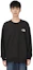 Shop The North Face 男款黑色標誌印花寬鬆款圓領長袖上衣 NM5MQ03A