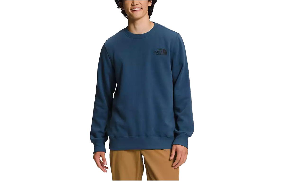 TNF Logo Print Crewneck Pullover Sweatshirt Solid Color NF0A811Q-MPF