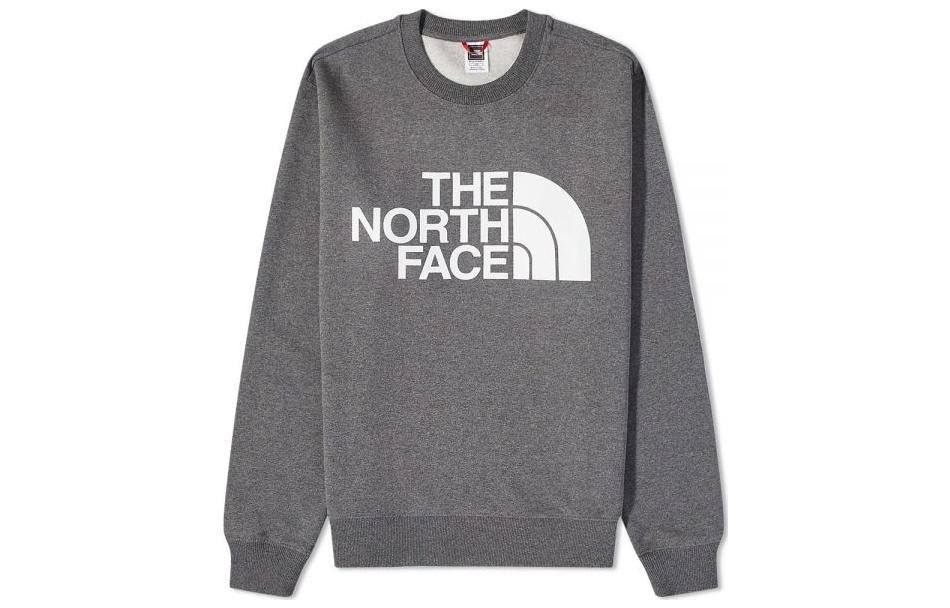 TNF Logo Print Crewneck Pullover Sweatshirt Men’s Dark Gray NF0A4M7W-DYY