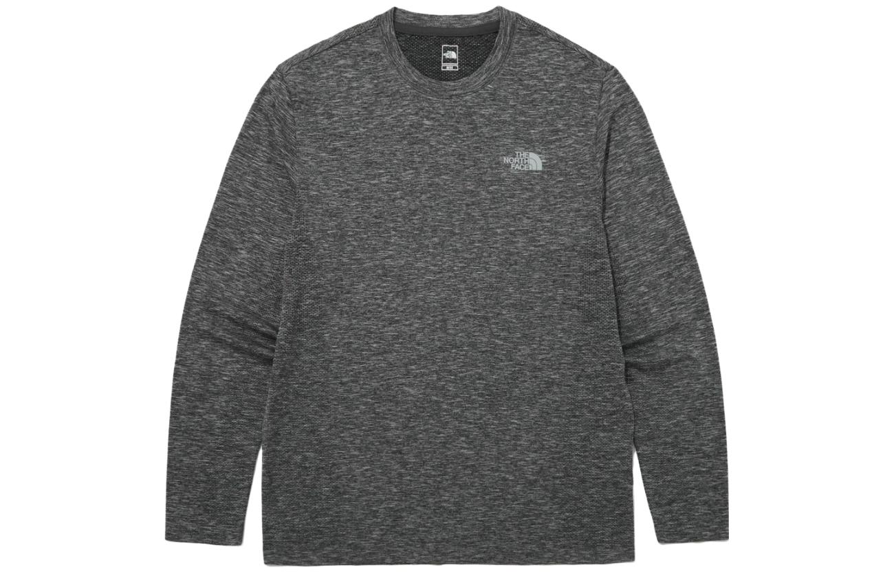 TNF Logo Print Crewneck Sweatshirt Gray NT7TP53A