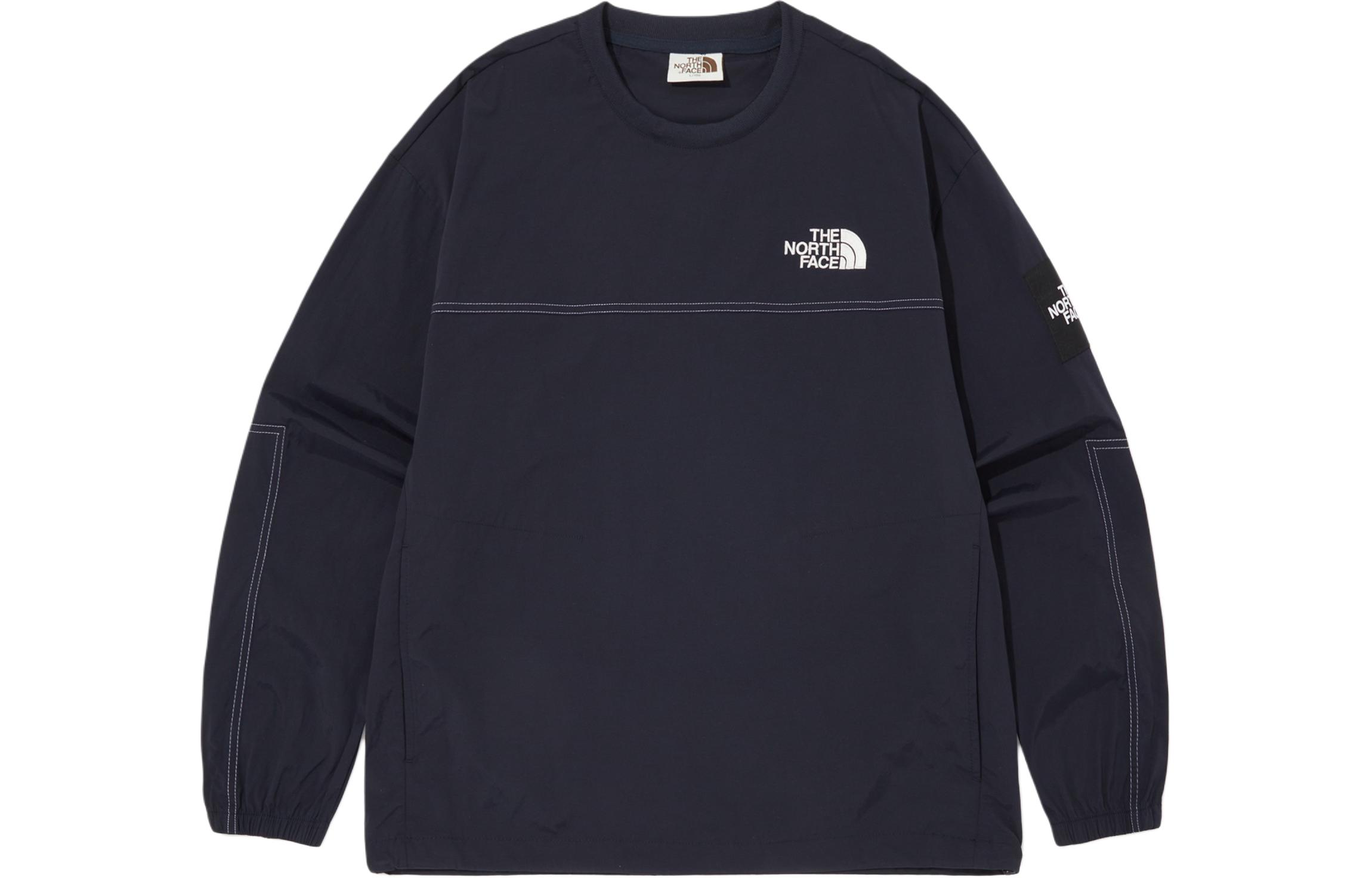 TNF Logo Print Crewneck Sweatshirt Indigo NM5MQ03L