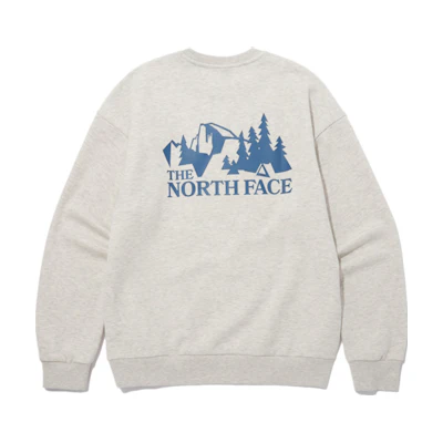 TNF Logo Print Crewneck Vintage Sweatshirt Unisex - Off-White NM5MN53C