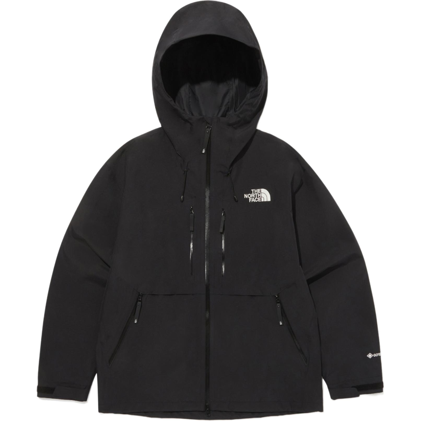 TNF Logo Print Fitted Hoodie Zip Jacket Black NJ2GQ52A