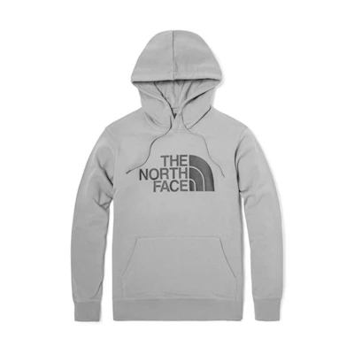 TNF Logo Print Fleece Hoodie Gray - Unisex Style NF0A4U8Y-VQ8