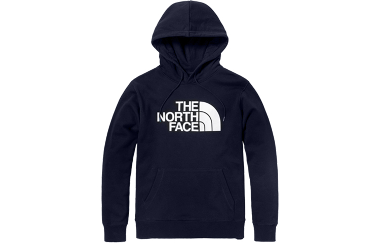 TNF Logo Print Fleece Hoodie Navy Blue Unisex NF0A4U8Y-RG1