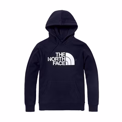 TNF Logo Print Fleece Hoodie Navy Blue Unisex NF0A4U8Y-RG1