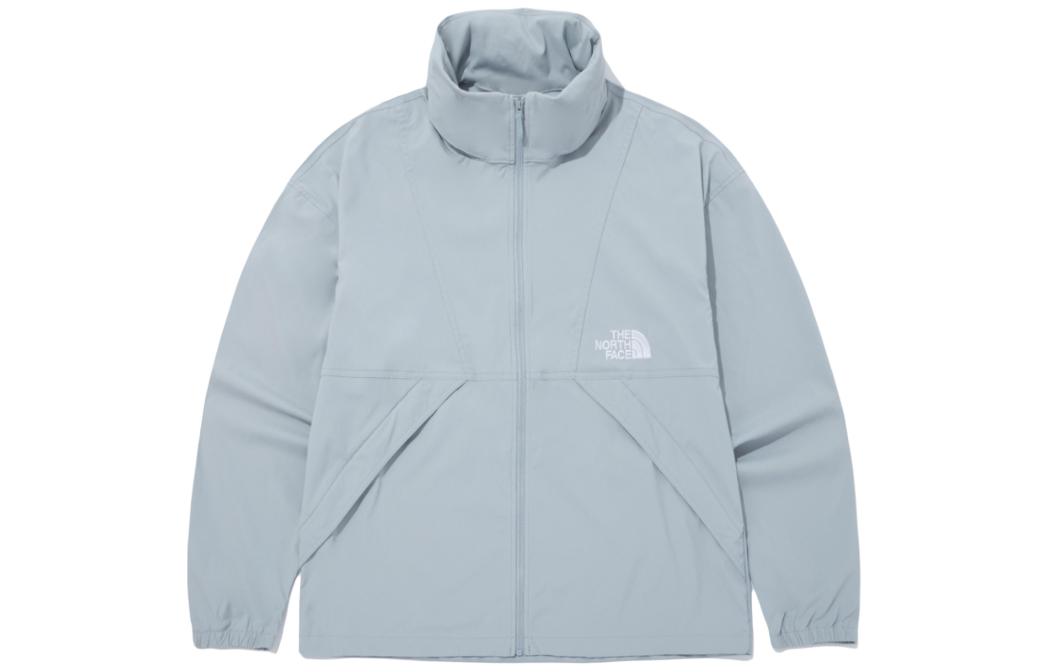 TNF Logo Print Full-Zip Long Sleeve Jacket Men’s Grey NJ3LQ02C