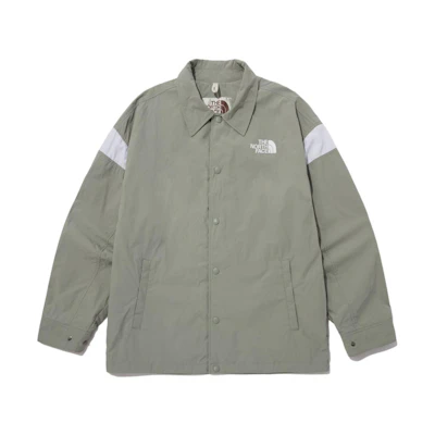 TNF Logo Print Green Long-Sleeve Polo Jacket Unisex NJ3BP09L