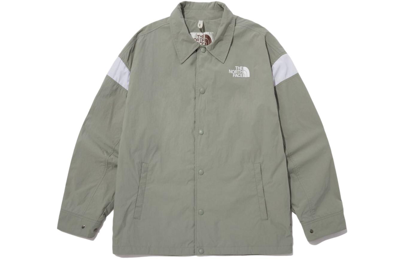 Order The North Face Logo Print Hijau Lengan Panjang Polo Jaket Unisex NJ3BP09L