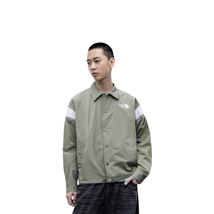 Purchase The North Face Logo Print Hijau Lengan Panjang Polo Jaket Unisex NJ3BP09L