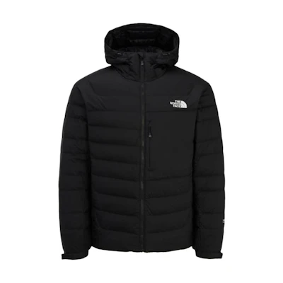 TNF Logo Print Hooded Down Jacket Black NJ1DQ57A
