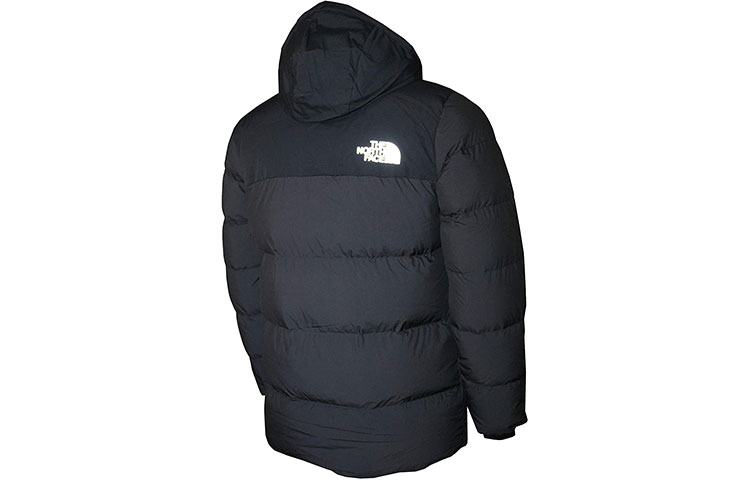 TNF Logo Print Hooded Down Jacket Black NF0A47D5-JK3 圖 3