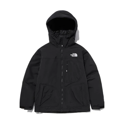 TNF Logo Print Hooded Jacket Unisex Black NJ3NN56A