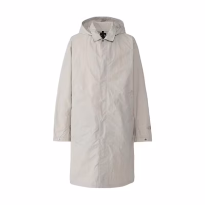TNF Logo Print Hooded Zip Jacket Ivory Fossil NP22360-FI