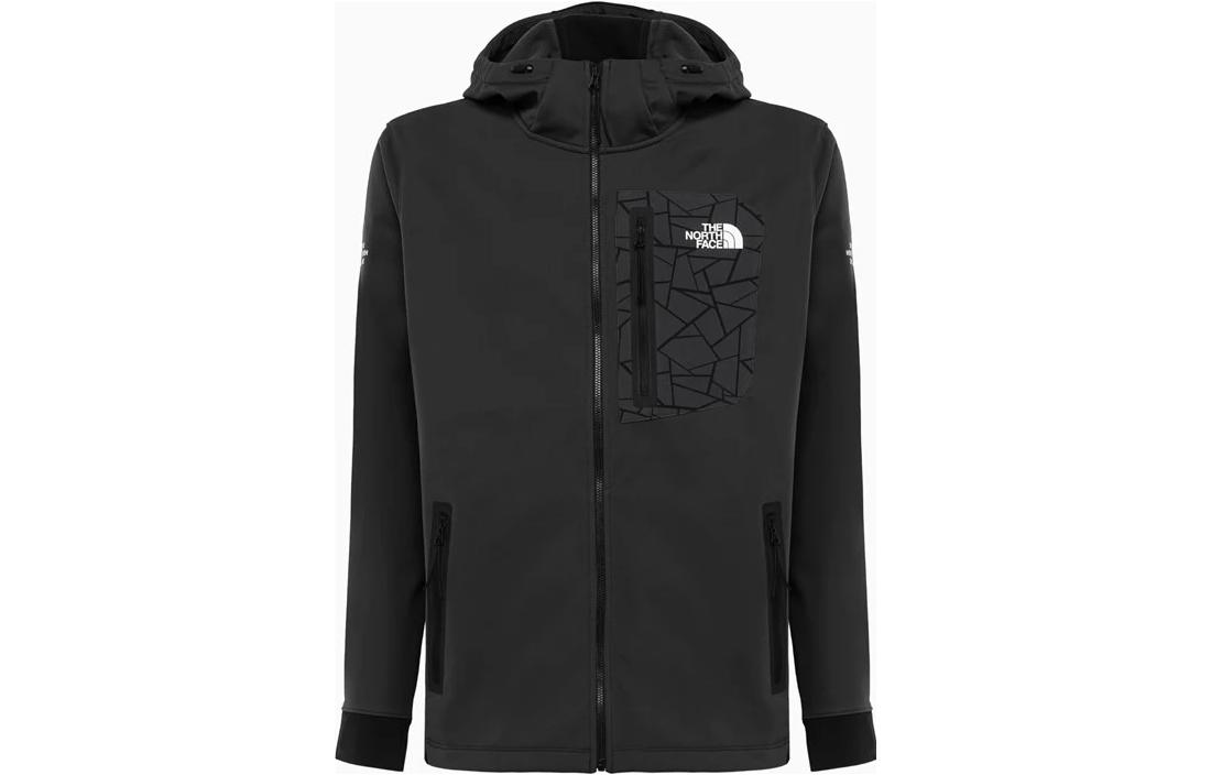 TNF Logo Print Hoodie Jacket - Dark Grey NF0A856XO-7J1