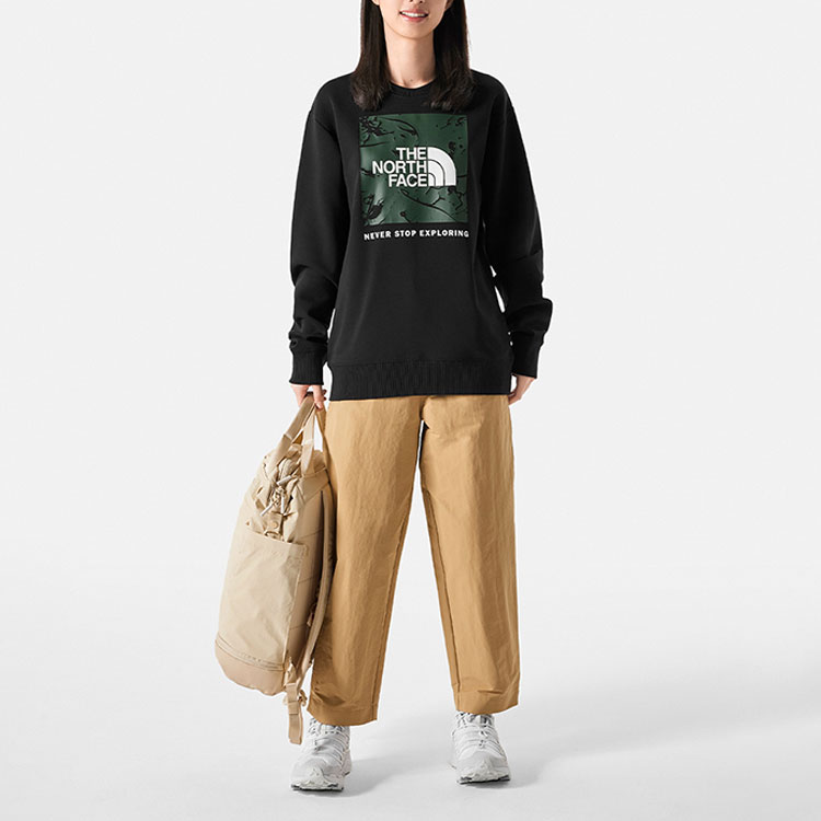 Details for The North Face 黑色針織Logo印花男女款衛衣 NF0A86Q0-JK3