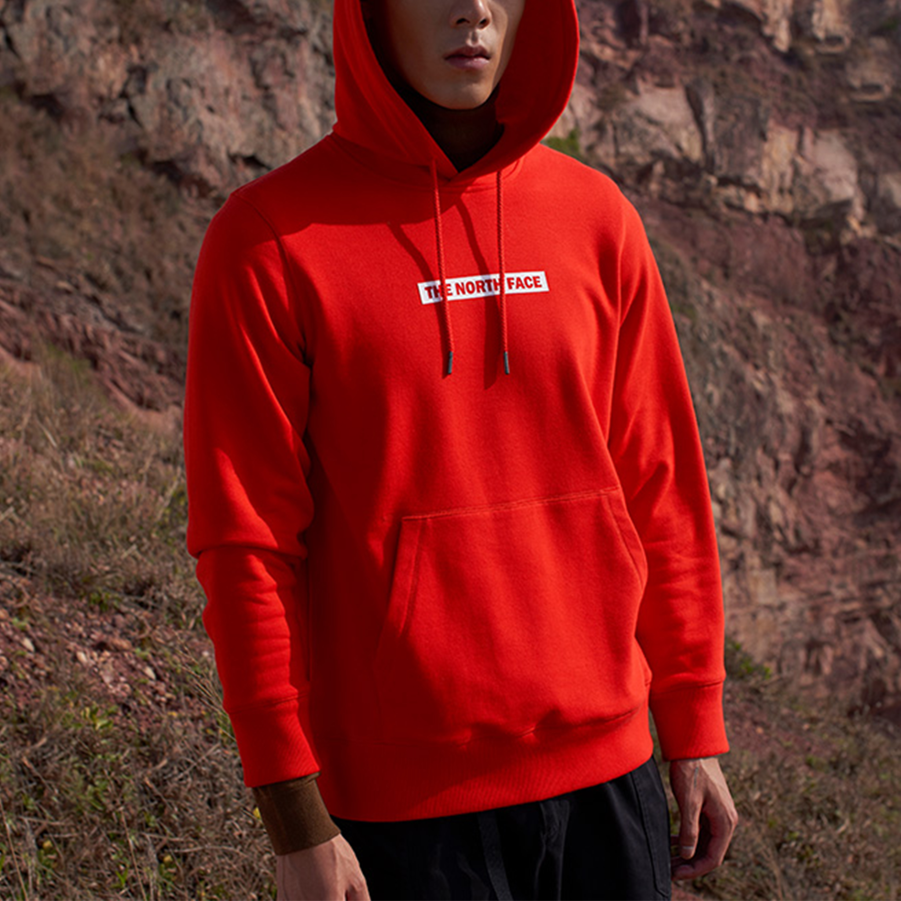 TNF Logo Print Limited Edition Hooded Sweatshirt Red Unisex NF0A4UDK-15Q 圖 5