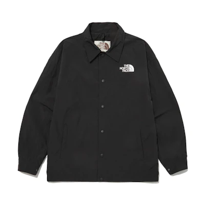 TNF Logo Print Long Sleeve Shirt Jacket Unisex Black NJ3BP09J